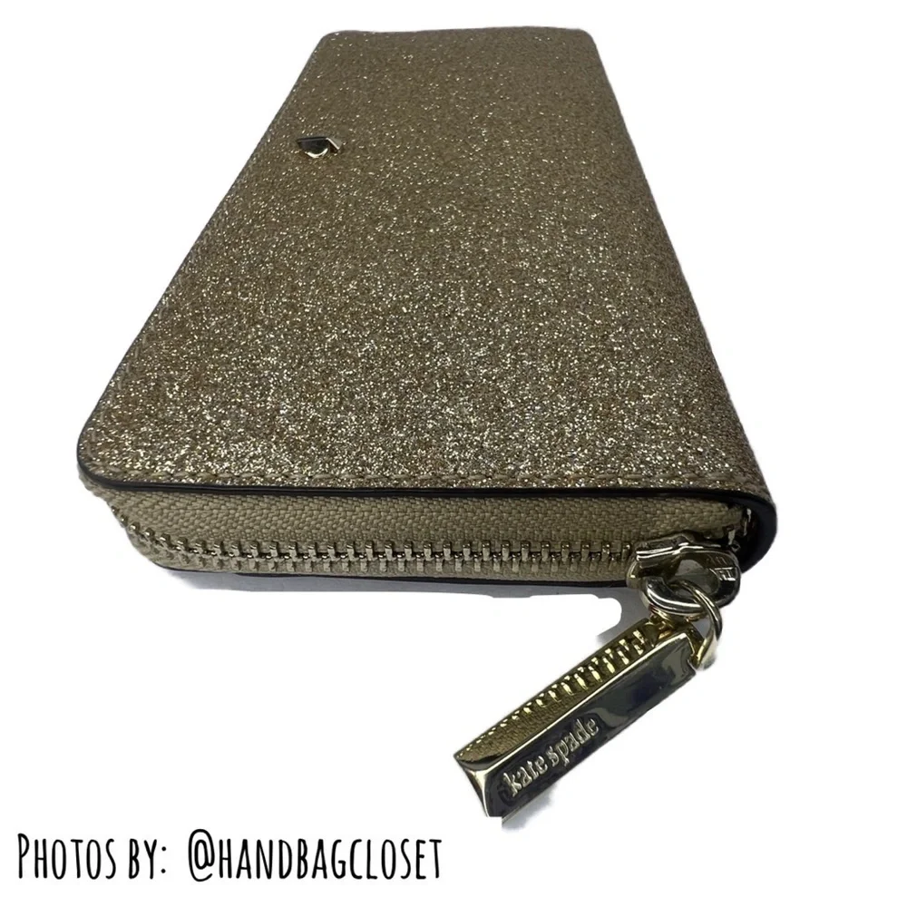 Kate Spade Burgess Court Glitter Gold Wallet